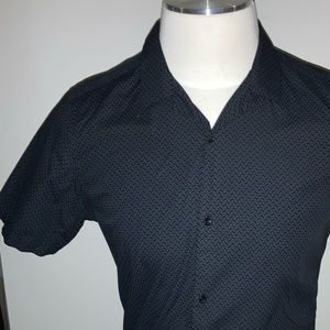 THE KOOPLES Black Fitted Short Sleeve Shirt